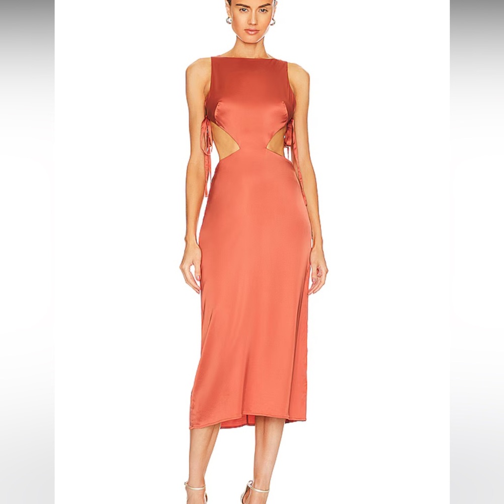 Jilla Midi Dress in Copper